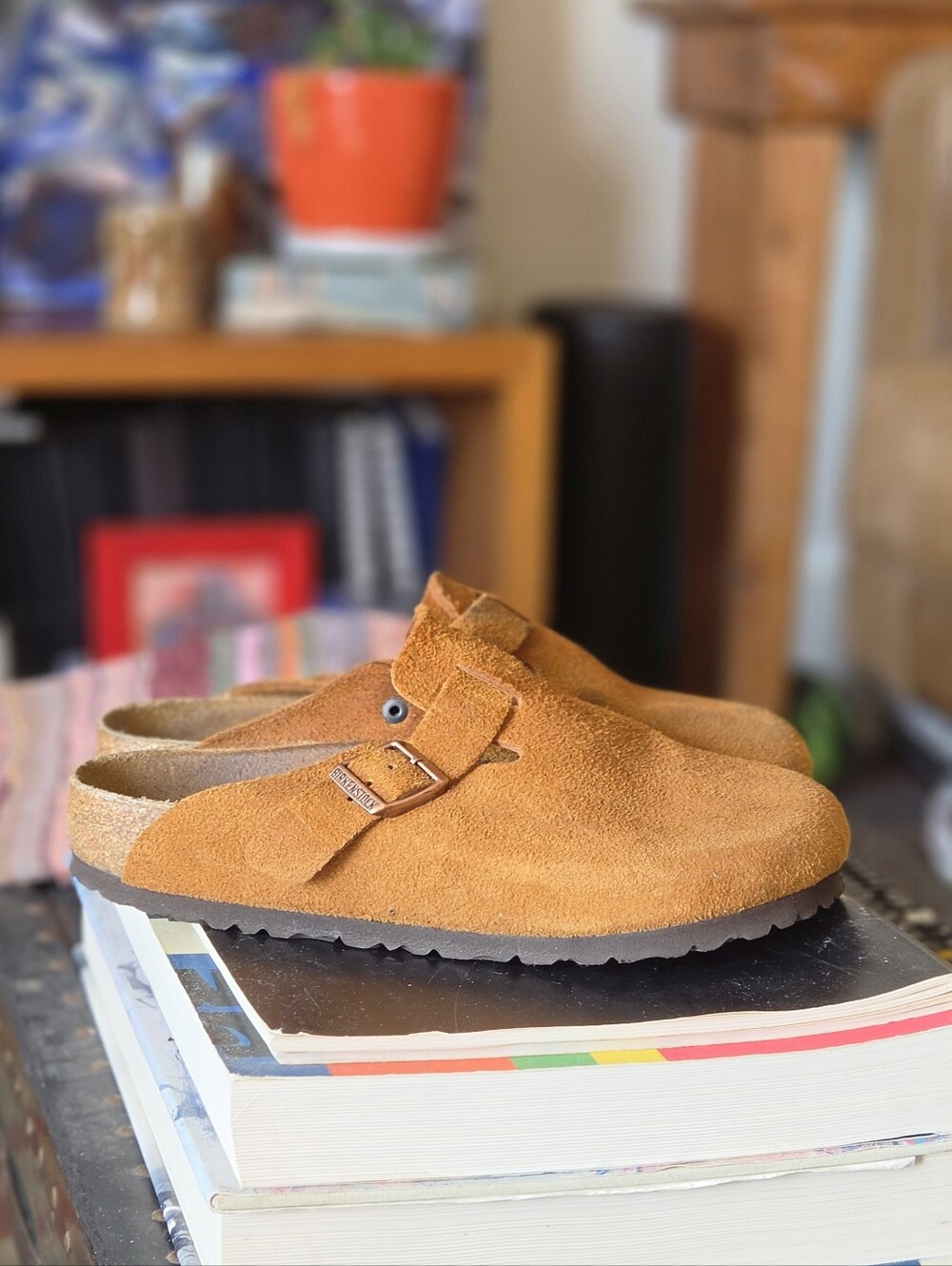 Birkenstock Boston Soft Footbed Suede Clogs - Mink